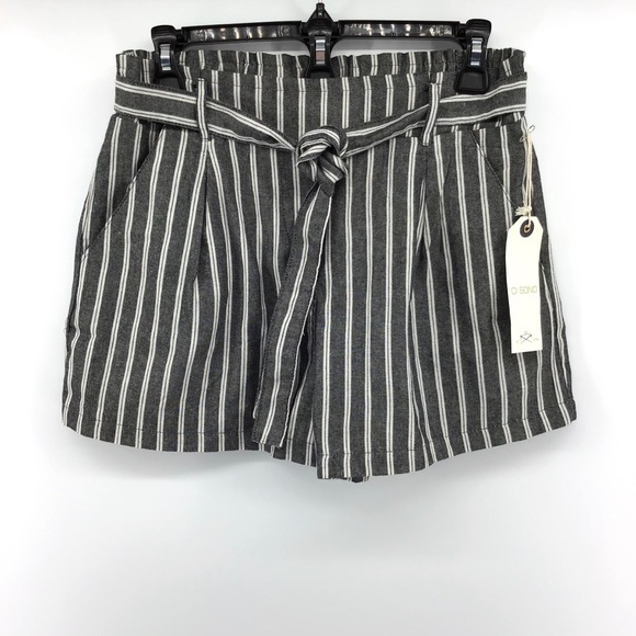 Ci Sono Pants - Ci Sono | Striped Tie-Waist Shorts
